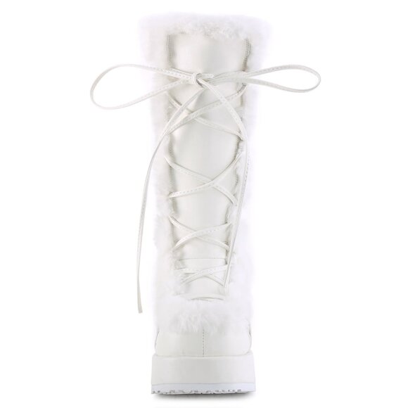 DEMONIA - CUBBY 311 White Platform Boots - Picture 2 of 4